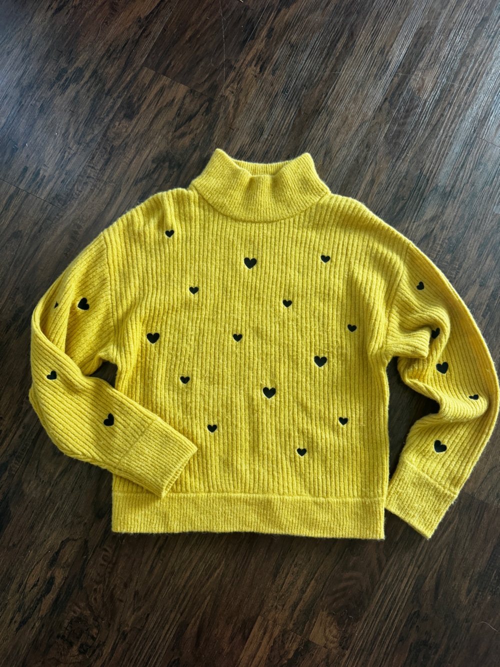 FABIENNE CHAPOT Lidia pullover sweater mustard yellow with tiny hearts